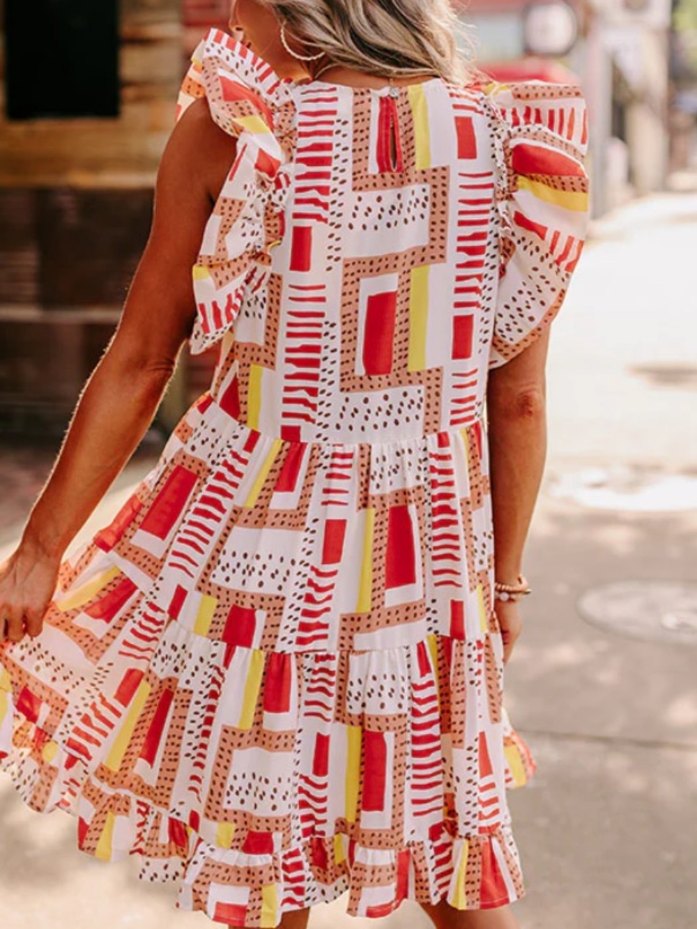entro Multi-Color Abstract Print Dress - Picture 2 of 4